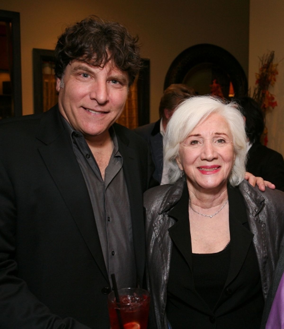 LOS ANGELES, CA - NOVEMBER 6: Cast members Marco Barricelli (L) and Olympia Dukakis (R) pose during the party for the opening night performance of 'Vigil' at Center Theatre Group's Mark Taper Forum on November 6, 2011 in Los Angeles, California. (Photo by at 