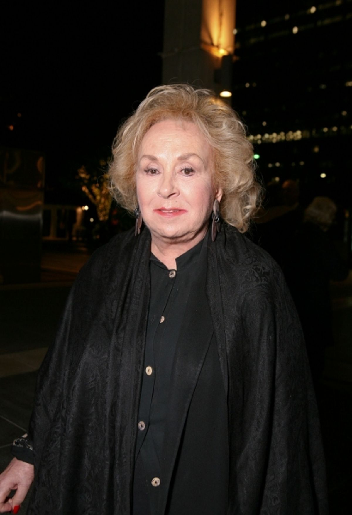 LOS ANGELES, CA -NOVEMBER 6: Doris Roberts poses during the arrivals for the opening night performance of 'Vigil' at Center Theatre Group's Mark Taper Forum on November 6, 2011 in Los Angeles, California. (Photo by Ryan Miller/Capture Imaging) at 