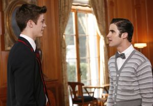GLEE: Blaine (Darren Criss, R) chats with Sebastian (Grant Gustin, L) in "The First Time" episode of GLEE airing Tuesday, Nov. 8 (8:00-9:00 PM ET/PT) on FOX. ©2011 Fox Broadcasting Co. Cr: Beth Dubber/FOX @ BroadwayWorld GLEE: Blaine (Darren Criss, R) chats with Sebastian (Grant Gustin, L) in "The Fi Photo