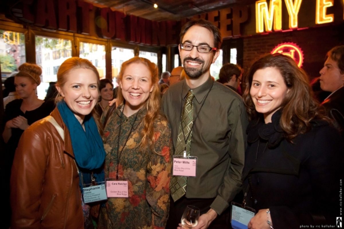 NAMT Member Stephanie Cowan, writers Cara Reichel and Peter Mills, NAMT Member Tara Smith at 