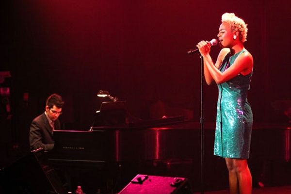 Davy Nathan and Syesha Mercado performs in Upright Cabaret's American Icon Series Photo