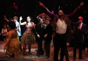 Hunter Parrish & Company with Christopher Gattelli, Stephen Schwartz & Ken Davenport  Photo