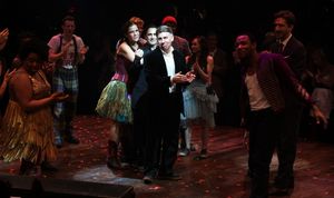 Hunter Parrish & Company with Christopher Gattelli, Stephen Schwartz & Daniel Goldste Photo