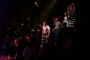 The Company: Nick Blaemire, Telly Leung, Anna Maria Perez de Tagle  Photo