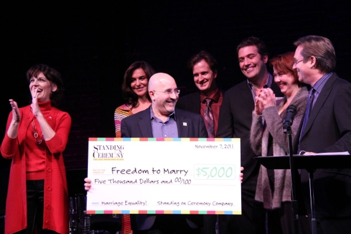  Beth Leavel, Polly Draper, Evan Wolfson, Matt Sullivan, Craig Bierko, Harriet Harris, and Richard Thomas at 