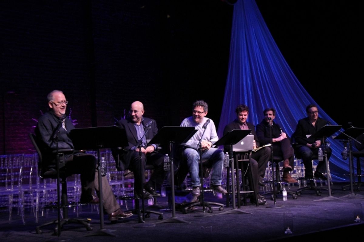 Doug Wright, Evan Wolfson, Jose Rivera, Patrick Healy, Paul Rudnick, and Moises Kaufman at 