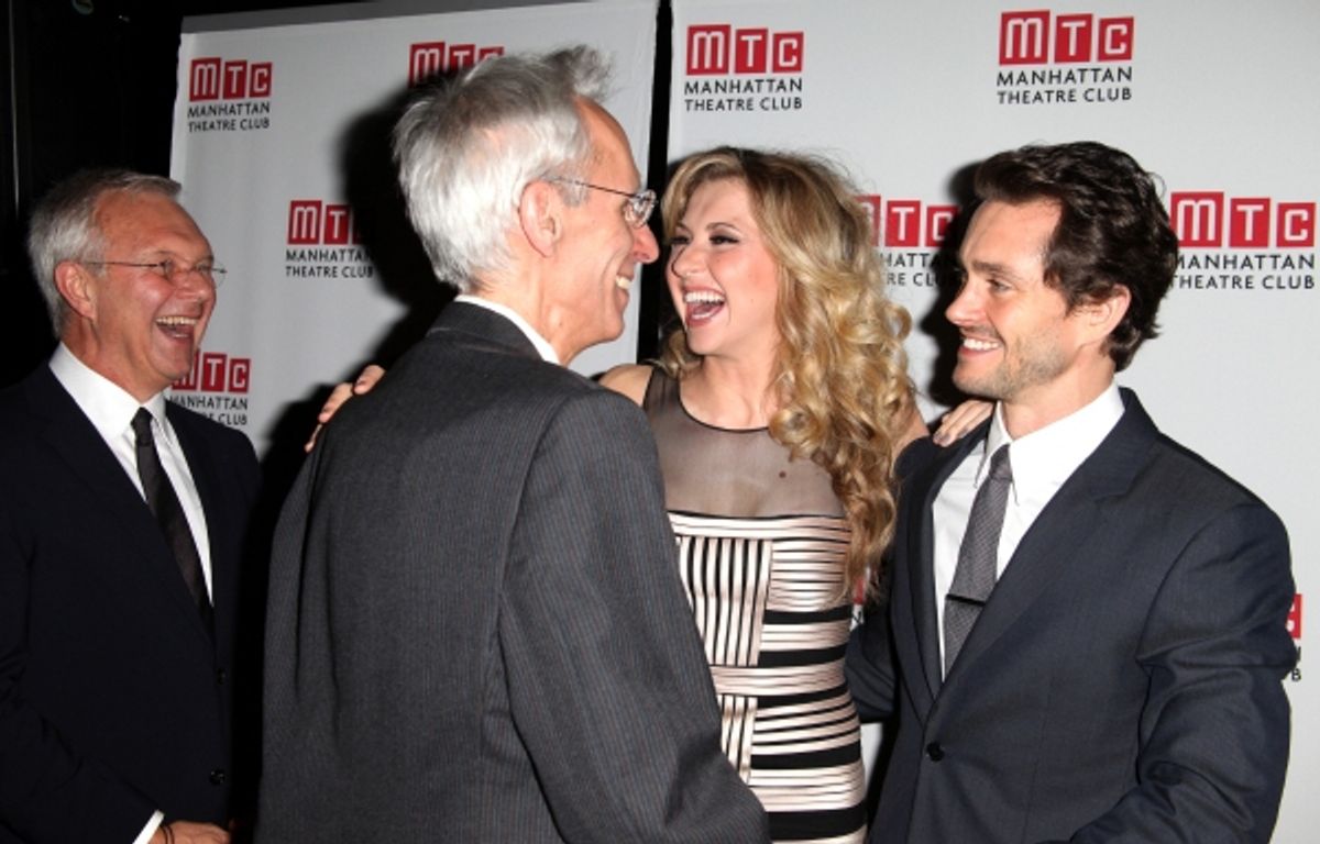 Director Walter Bobbie, Nina Arianda, Hugh Dancy & Playwright David Ives  at 
