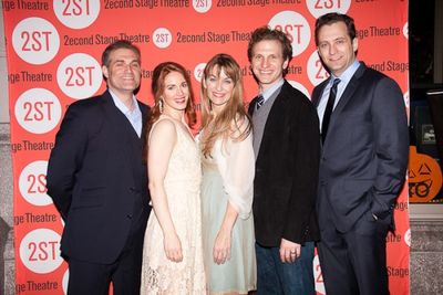 Marc Kudisch, Teal Wicks, Megan McGeary, Sebastian Arcelus, and Graham Rowat
 Photo