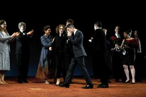 Rebecca Taichman, Stephen Karam, Nico Muhly and company Photo