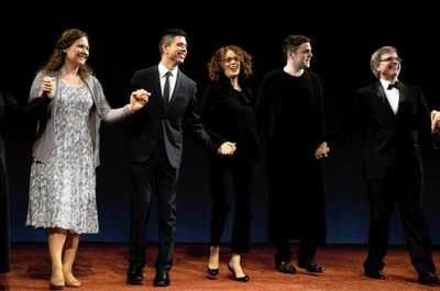 Caitlyn Lynch, Stephen Karam, Rebecca Taichman, Nico Muhly and Neal Goren Photo