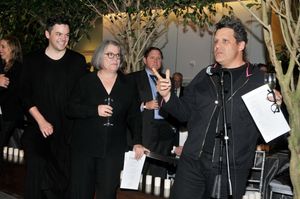Nico Muhly, Diane Wondisford (Music-Theatre Group) and Isaac Mizrahi Photo