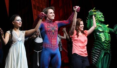 Rebecca Faulkenberry with T.V. Carpio, Reeve Carney & Patrick Page as she debuts in ' Photo