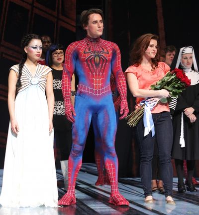 T.V. Carpio, Reeve Carney with Rebecca Faulkenberry  Photo