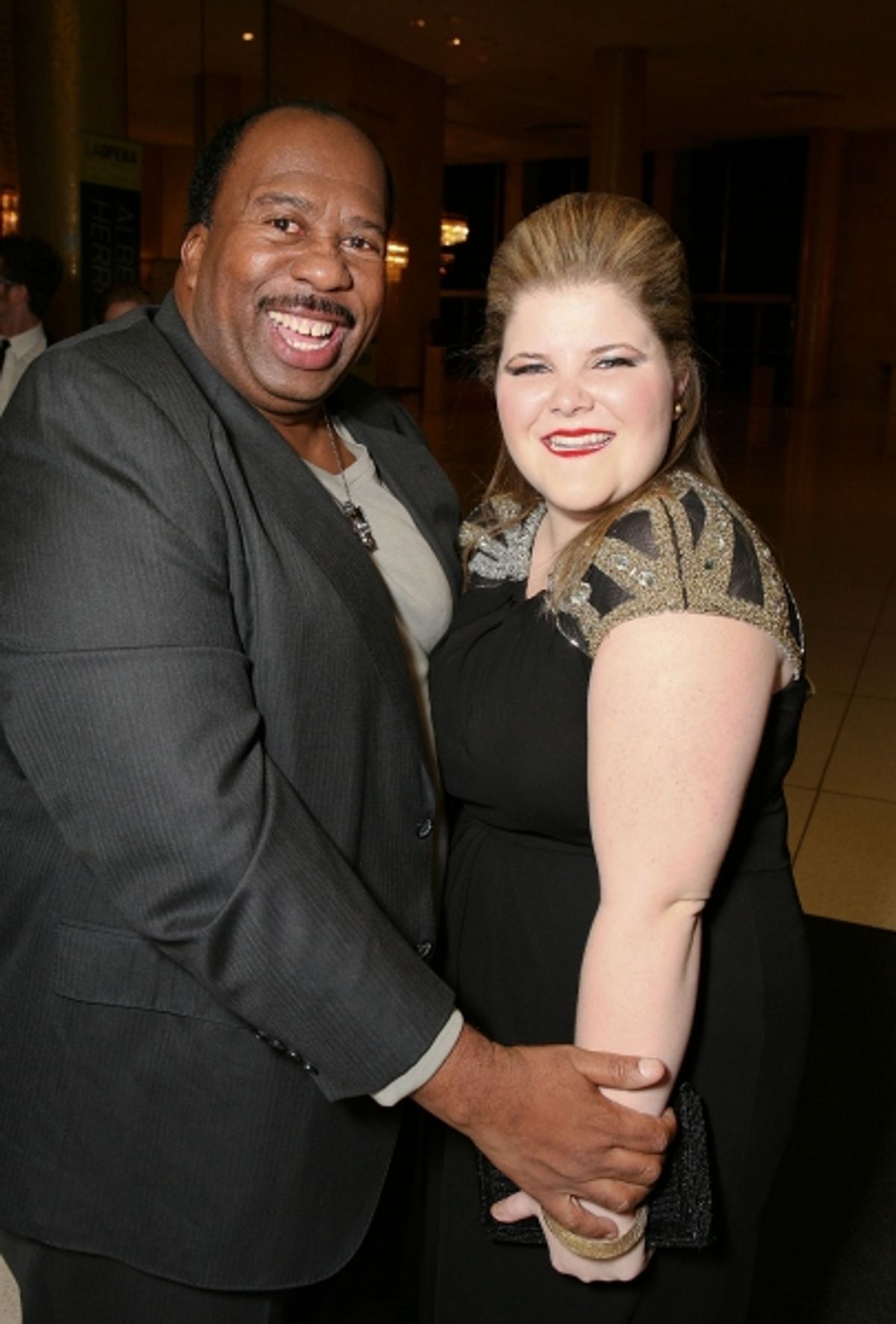 Leslie David Baker and cast member Ryann Redmond at 