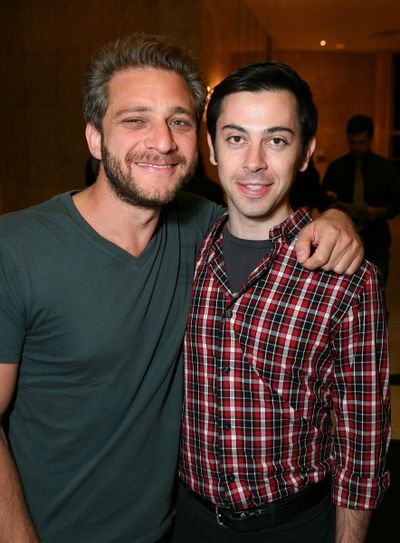 LOS ANGELES, CA - NOVEMBER 11: "Avenue Q" co-creator Jeff Marx (L) and Blake Silver ( Photo