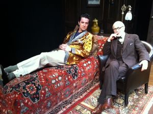 Eddie Clendening (Elvis Presley) and Martin Rayner (Sigmund Freud) at FREUD'S LAST SESSION @ BroadwayWorld Eddie Clendening (Elvis Presley) and Martin Rayner (Sigmund Freud) at FREUD'S LAST SE Photo