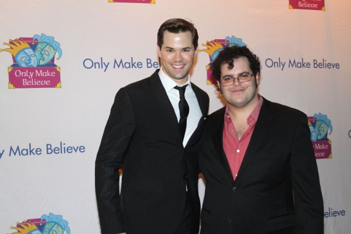 Andrew Rannells and Josh Gad at 