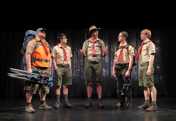 Daniel Stewart Sherman, Gideon Glick, John Behlmann, Patrick Breen, and Jay Armstrong Photo