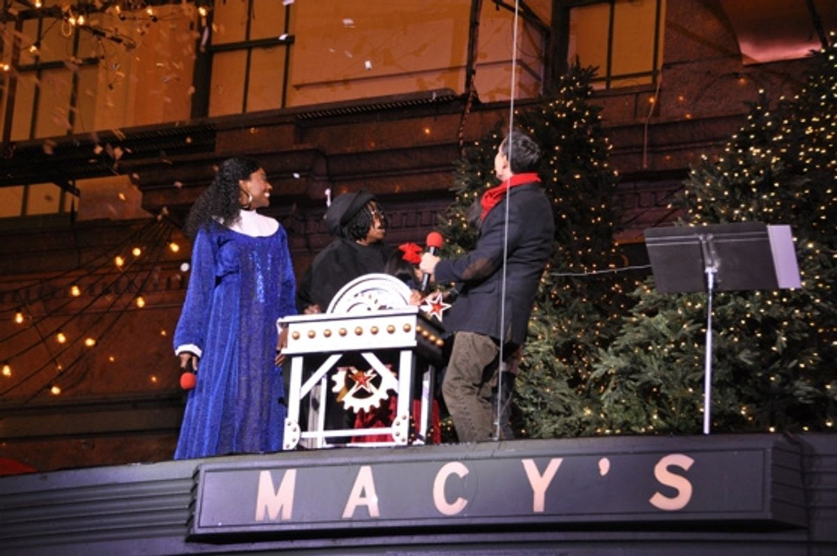 Patina Miller, Whoppie Goldberg, the Make A Wish Kids-Gabriella and Anthony along with William Schermerhorn at 