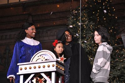 Patina Miller, Whoopie Goldberg, the Make A Wish Kids-Gabriella and Anthony 
 Photo
