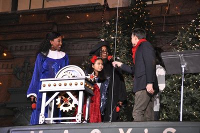 
Patina Miller, Whoopie Goldberg, the Make A Wish Kids-Gabriella and Anthony along w Photo