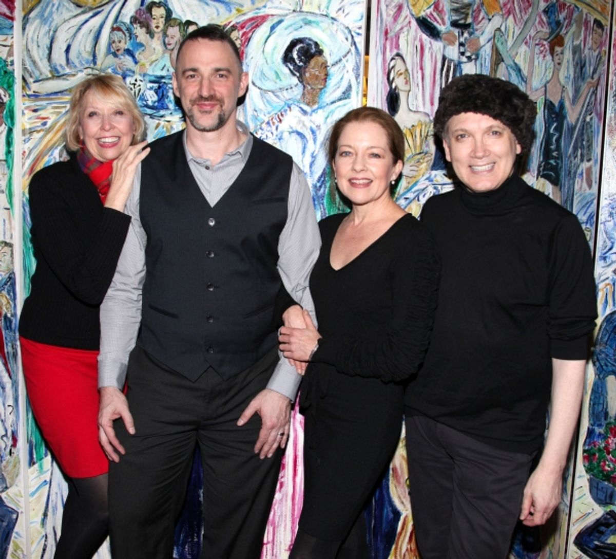 Charles Busch with Julie Halston, Carl Siciliano & Isabel Keating at 