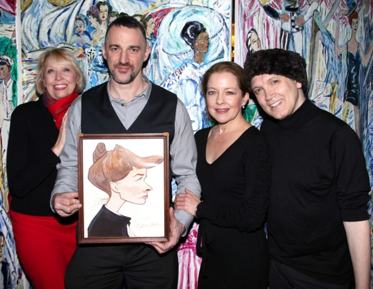 Charles Busch with Julie Halston, Carl Siciliano & Isabel Keating at 