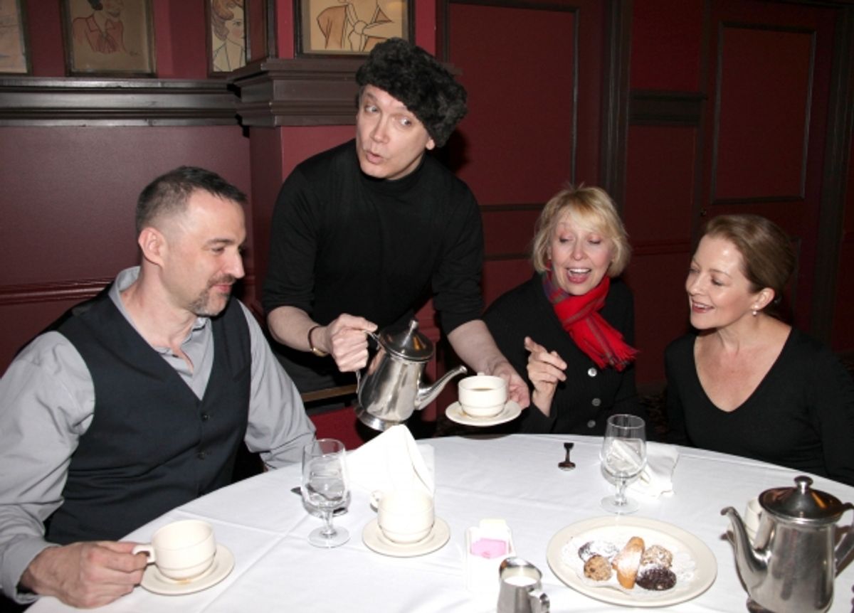 Charles Busch with Julie Halston, Carl Siciliano & Isabel Keating at 