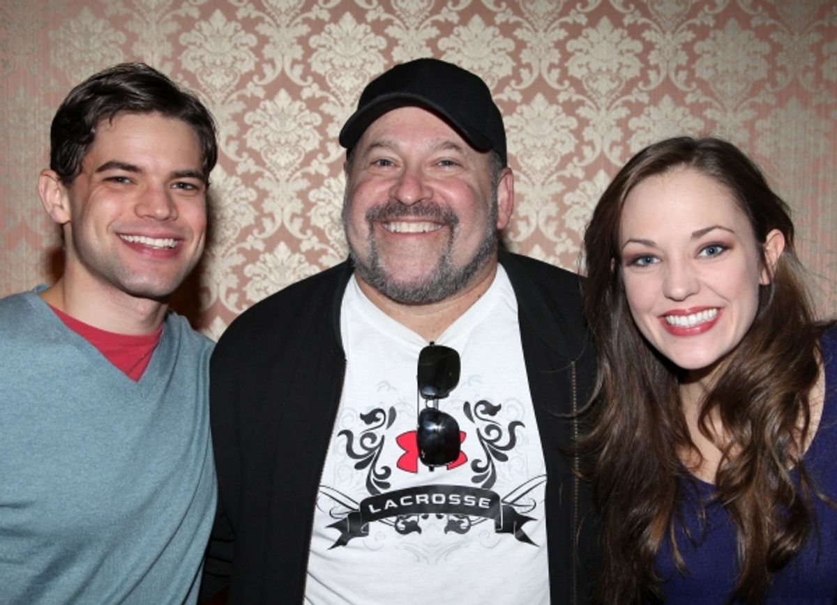 Composer Frank Wildhorn with Jeremy Jordan & Laura Osnes at 