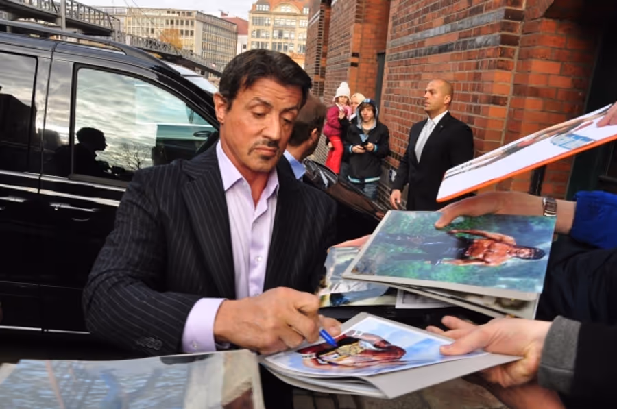 Photo Flash: Sylvester Stallone Promotes ROCKY Musical in Germany Image