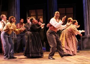 From left to right: David Maga, Jackson Hurst, Santino Craven, Joetta Wright, Fred Wagner, Darius Dotch, Alicia Dansby sing in A Civil War Christmas. @ BroadwayWorld From left to right: David Maga, Jackson Hurst, Santino Craven, Joetta Wright, Fred Wa Photo