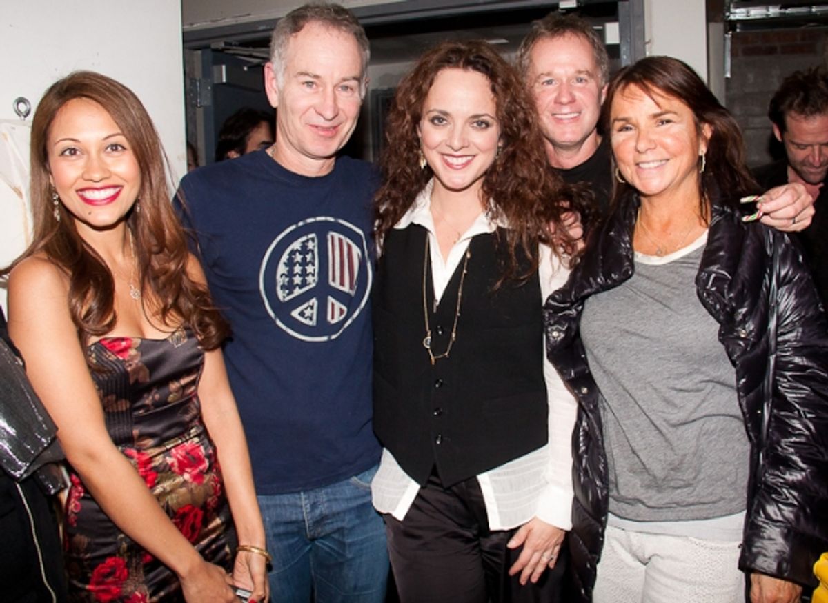 Reema Zaman, John McEnroe, Melissa Errico, Patrick McEnroe and Patty Smyth at 