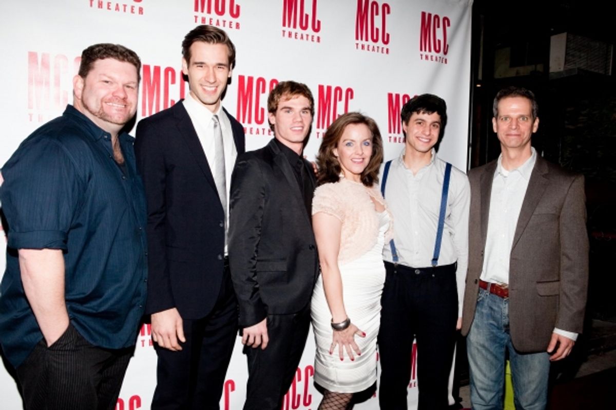 Daniel Stuart Sherman, John Behlmann, Jay Armstrong Johnson, Alice Ripley, Gideon Glick and Patrick Breen at 