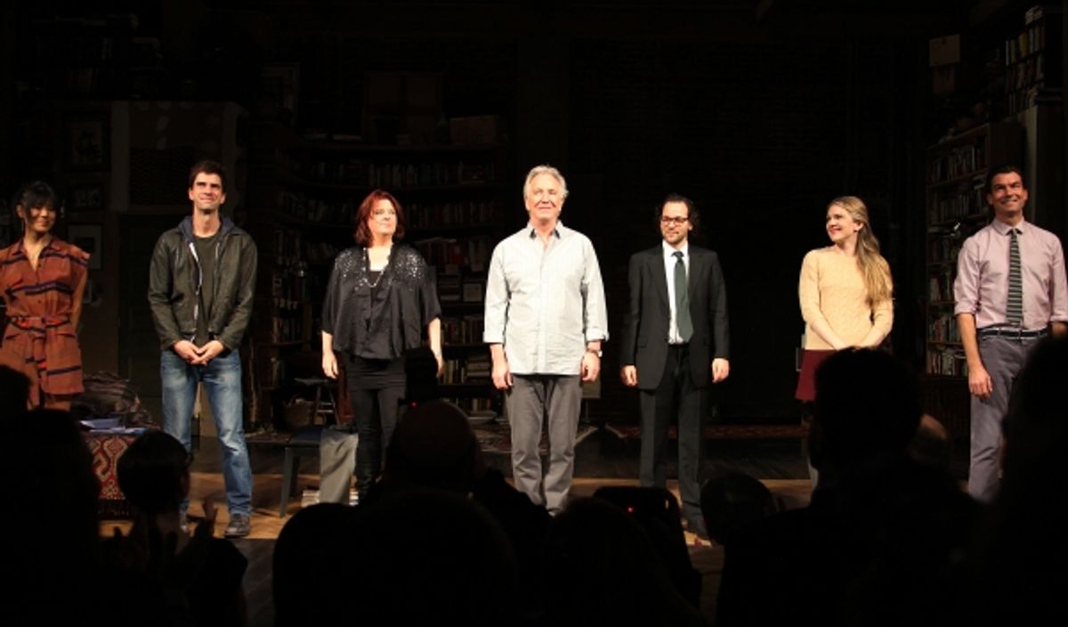 Hettienne Park, Hamish Linklater, Playwright Theresa Rebeck, Alan Rickman, Director Sam Gold, Lily Rabe & Jerry O'Connell  at 