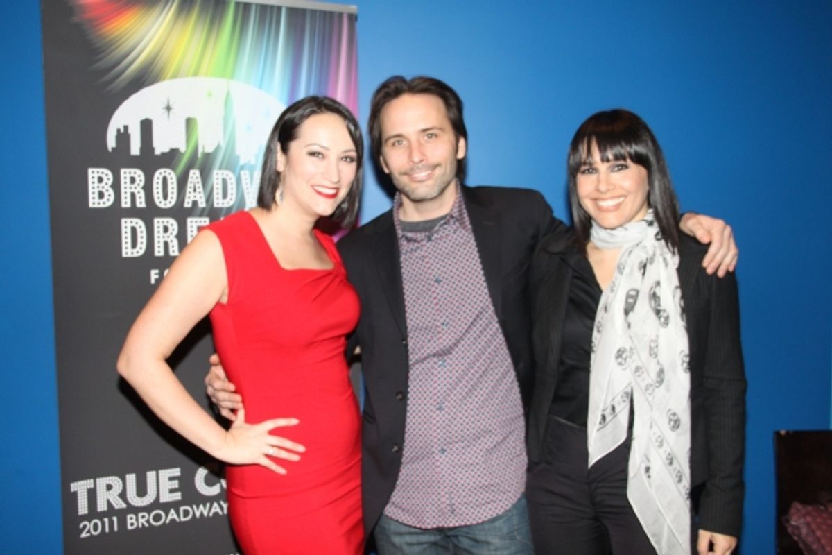 Eden Espinosa, Joseph Abate and Tomasina Abate at 