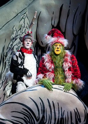Logan Lipton as Young Max and Steve Blanchard as The Grinch @ BroadwayWorld Logan Lipton as Young Max and Steve Blanchard as The Grinch Photo