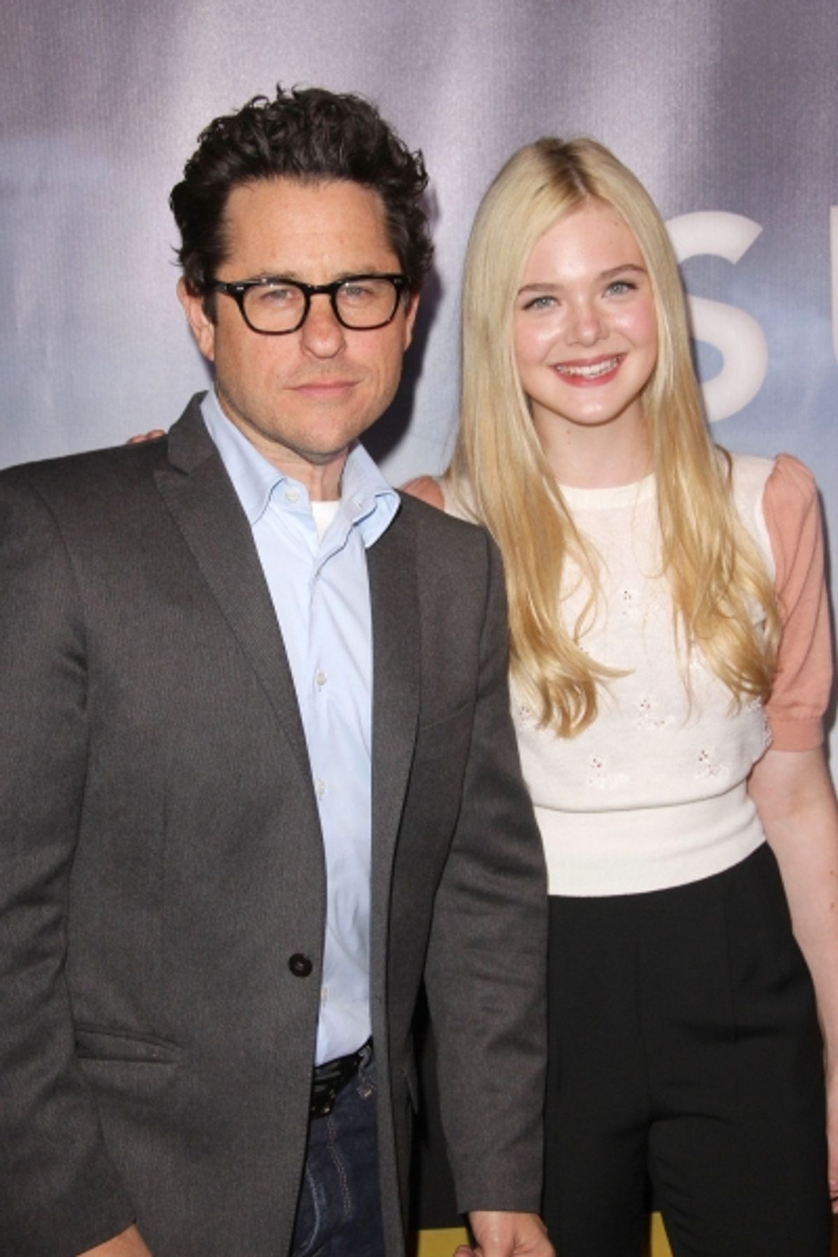 J.J. Abrams and Elle Fanning