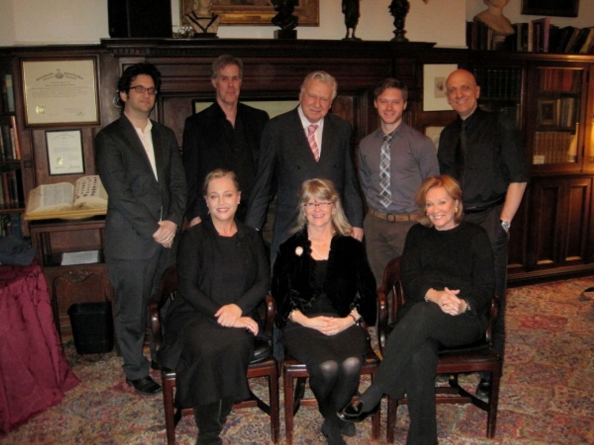 Jason Zinoman, Jack Gilpin, Brian Murray, Bobby Steggert, Tom Viola, Allison Mackie, Judith Ivey and Cynthia Harris at 