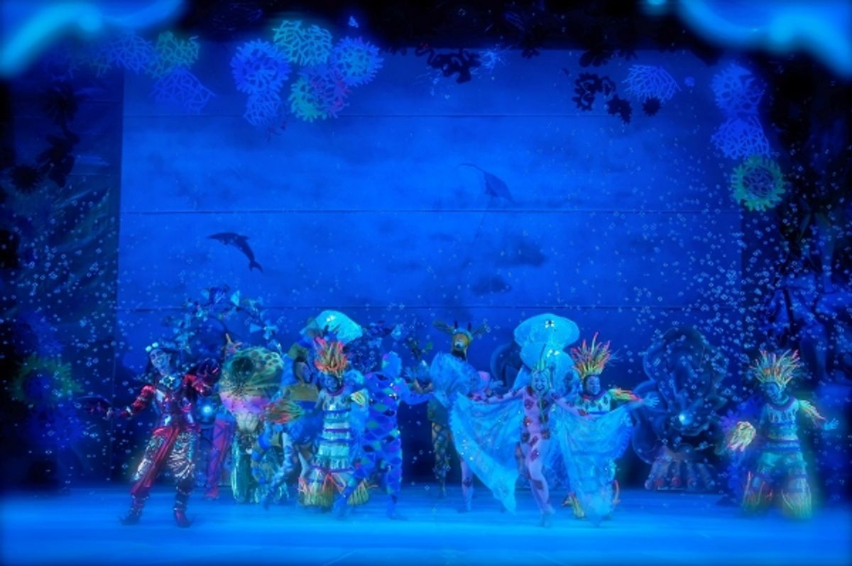 OJ Mariano (Sebastian) leads 'Under the Sea' musical number at 