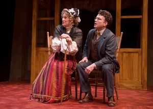 Lisa Peretti and Frank Lawler in Beasley’s Christmas Party. @ BroadwayWorld Lisa Peretti and Frank Lawler in Beasley’s Christmas Party. Photo