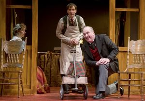 Lisa Peretti, Aaron Lamb and Don Brady in BeasleyÃ¢â‚¬â„¢s Christmas Party. Photo