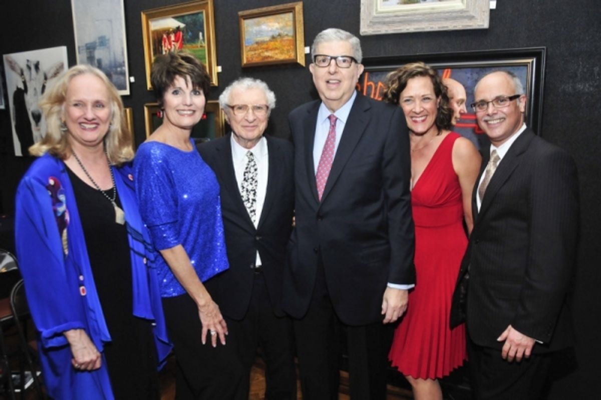 Nancy Rhodes, Lucie Arnaz, Sheldon Harnick, Marvin Hamlisch, Karen Ziemba, Daniel De Siena at 