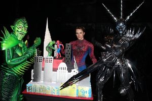 Patrick Page, Reeve Carney & Company attend the backstage celebration for  'SPIDER-MA Photo