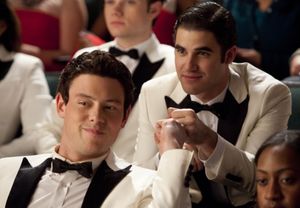 Finn (Cory Monteith, L) and Blaine (Darren Criss, R) @ BroadwayWorld Finn (Cory Monteith, L) and Blaine (Darren Criss, R) Photo