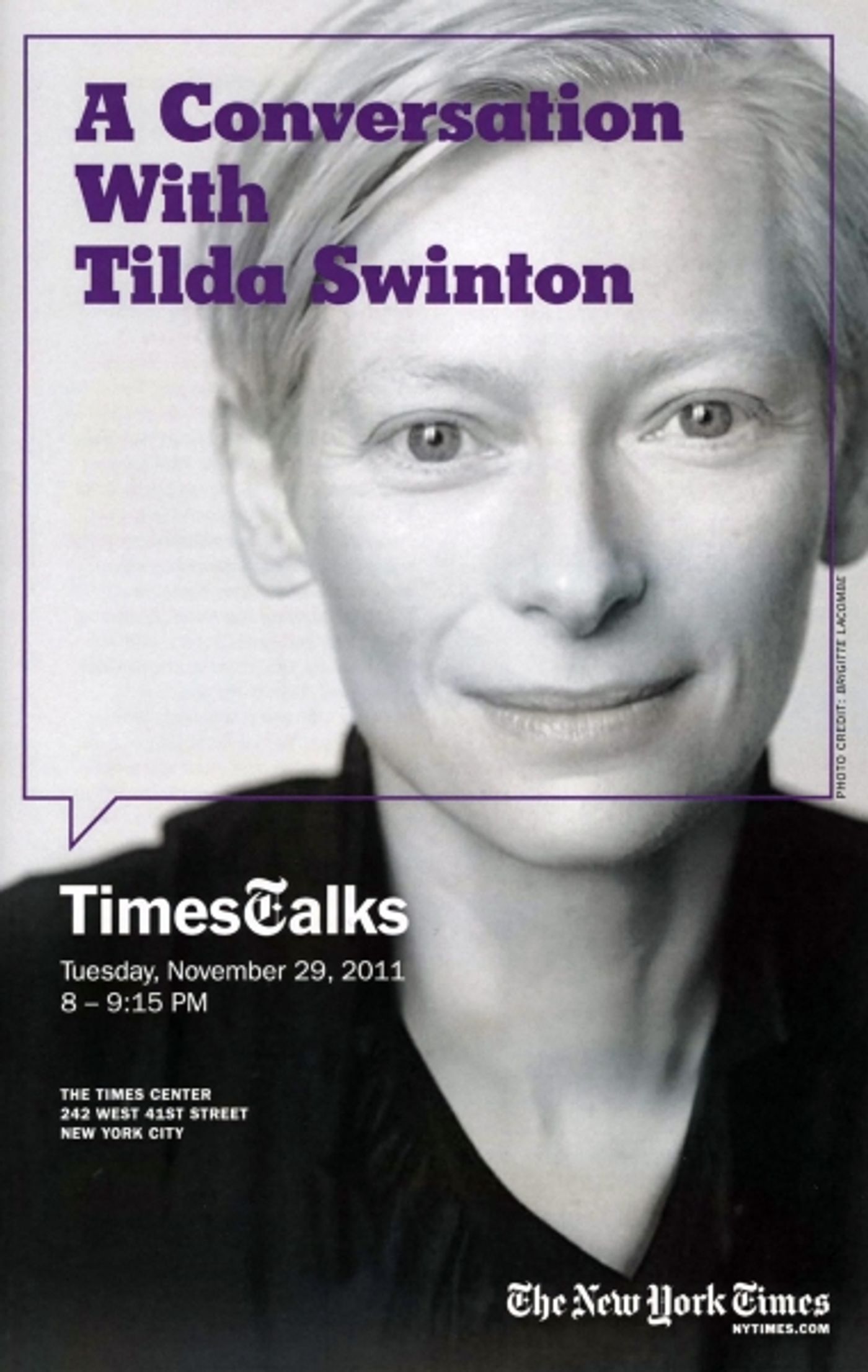 Photo Coverage: Tilda Swinton & Gary Oldman Visit TimesTalks  Image