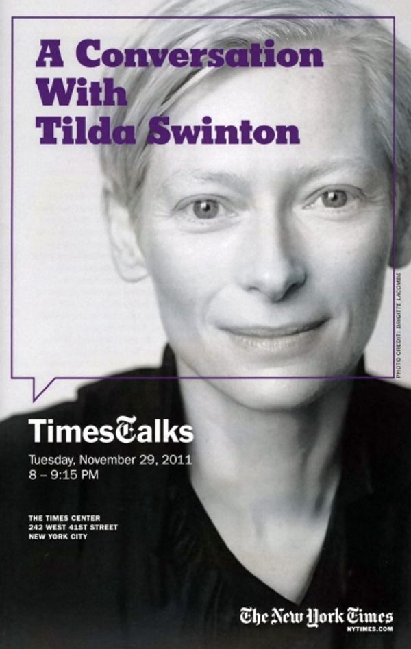 Times Talks with Tilda Swinton interviewed by Melena Ryzik at The Times Center in New Photo