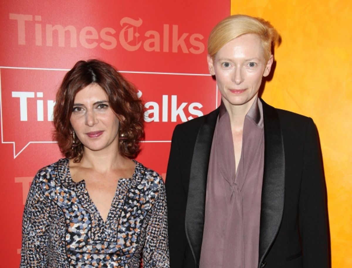 Tilda Swinton &  Melena Ryzik at 