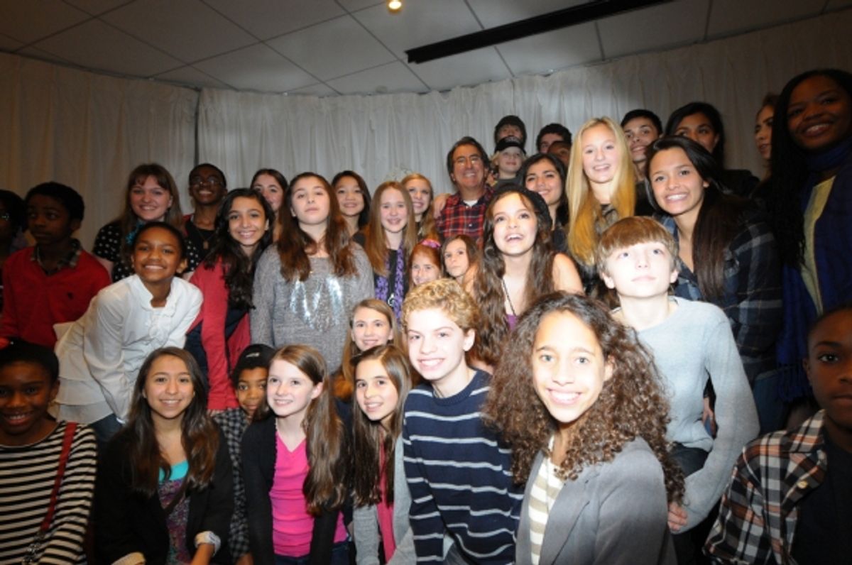 Children from Broadway Kids Care with Kenny Ortega at 