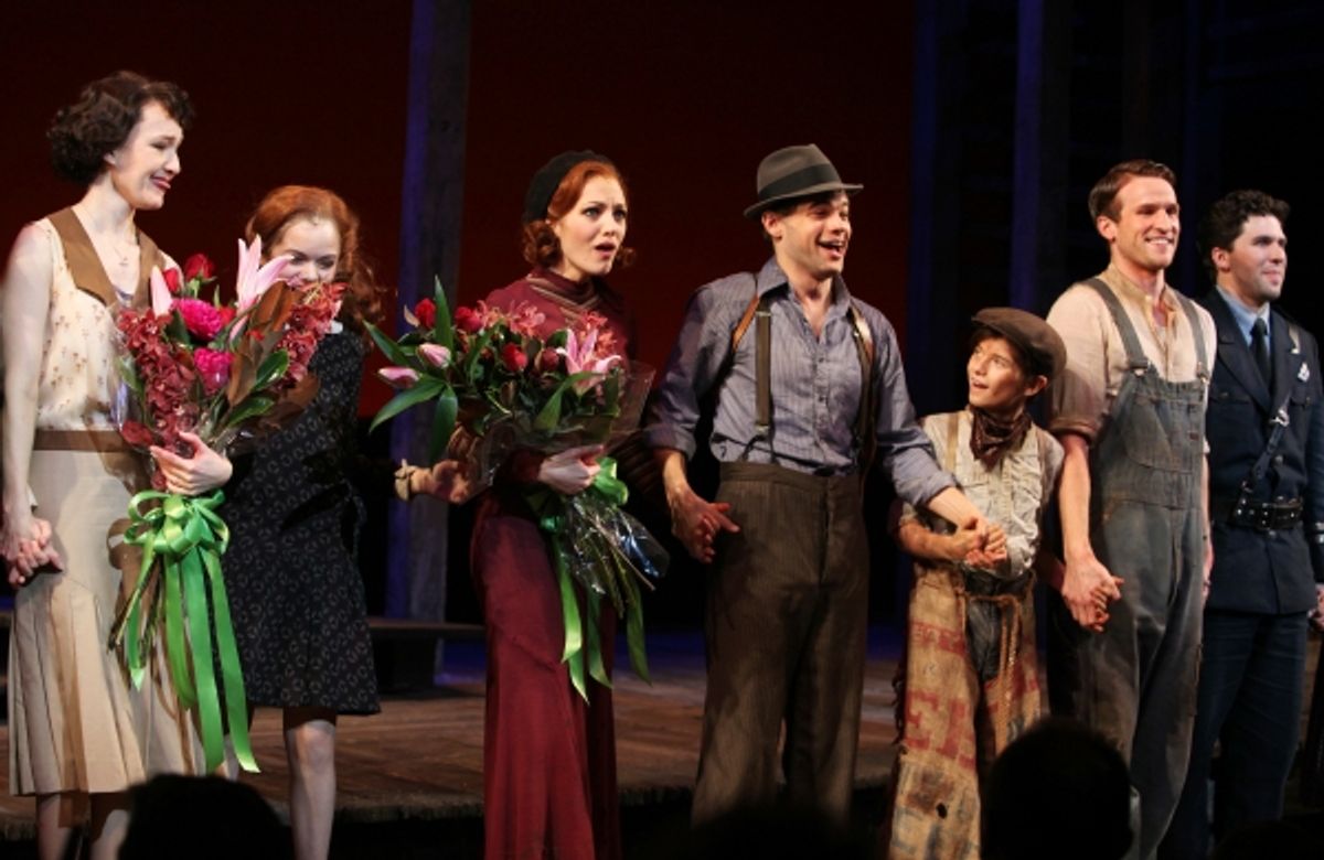 Laura Osnes & Jeremy Jordan with the Company at 