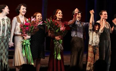 Laura Osnes & Jeremy Jordan with the Company Photo